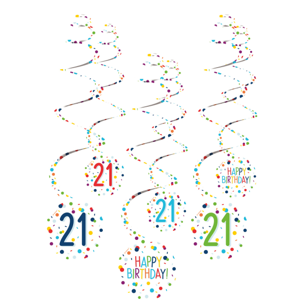 Levně Amscan Dekorační viry - Happy Birthday Konfety 21