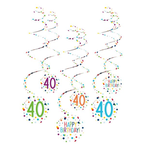 Levně Amscan Dekorační viry - Happy Birthday Konfety 40