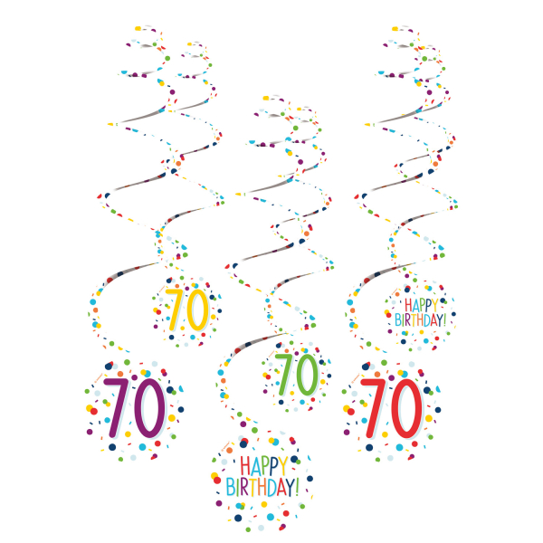 Levně Amscan Dekorační viry - Happy Birthday Konfety 70