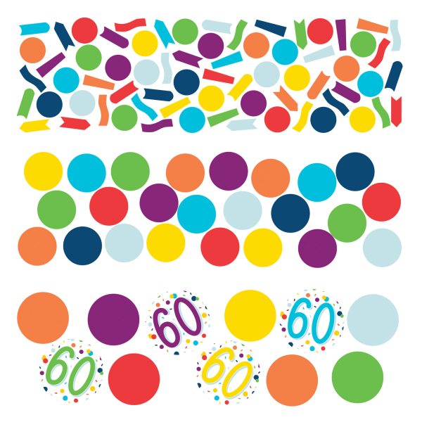 Levně Amscan Barevné narozeninové konfety - 60