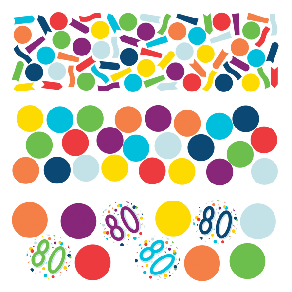 Levně Amscan Barevné narozeninové konfety - 80