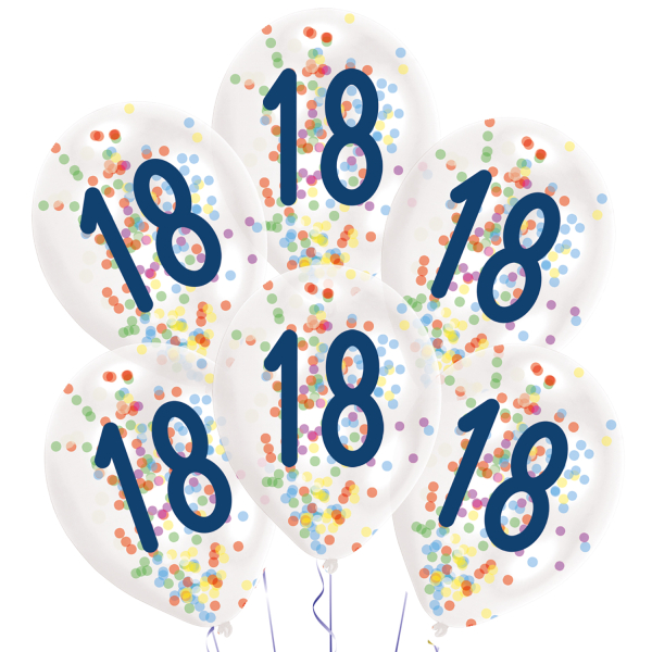 Levně Amscan Latexové balóny s konfetami 18