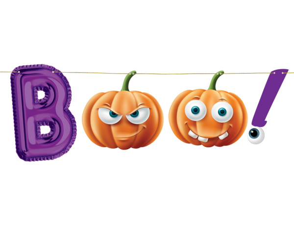 Levně Godan Banner - Halloween Boo Trick or Treat 150 cm