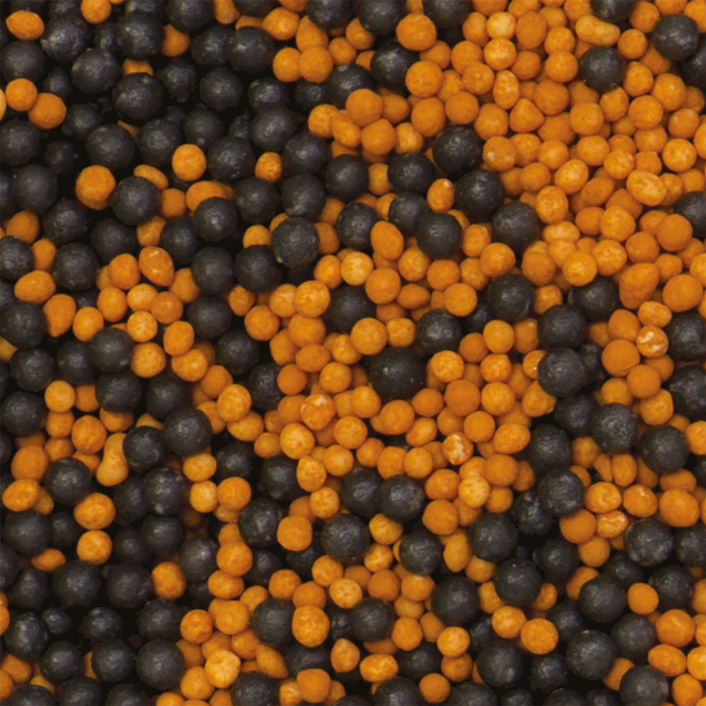 Decora Cukrové kuličky - Oranžovo/Černé 100 g