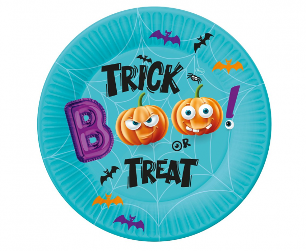 Godan Papírové talíře - Halloween Trick or Treat 18 cm 6 ks