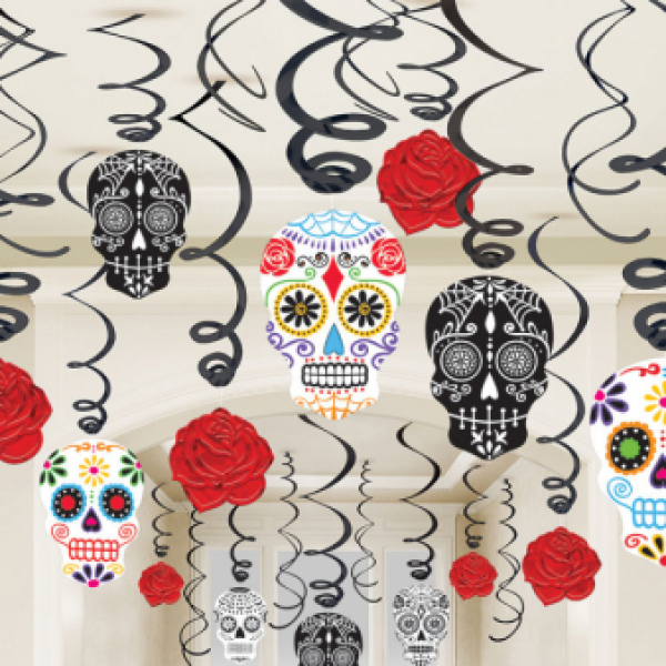 Levně Amscan Dekorační viry - Halloween Dia de Los Muertos