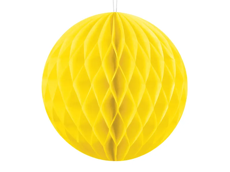 Levně PartyDeco Papírová koule - žlutá 10 cm