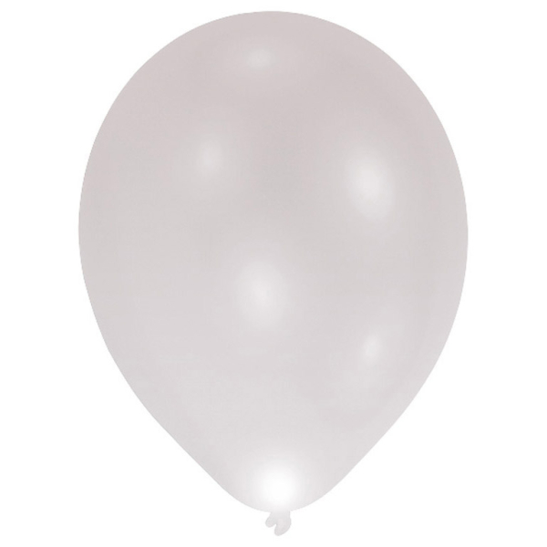 Levně Amscan LED balónky stříbrné 5 ks