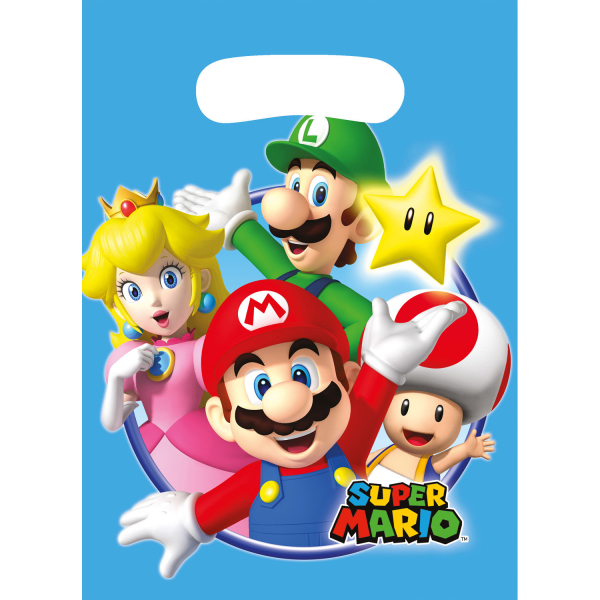 Amscan Dárkové tašky Super Mario 8 ks