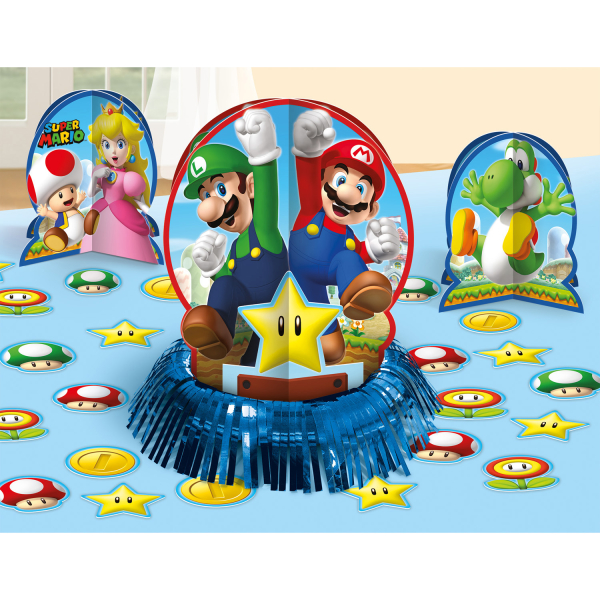 Levně Amscan Dekorace na stůl - Super Mario 23 ks