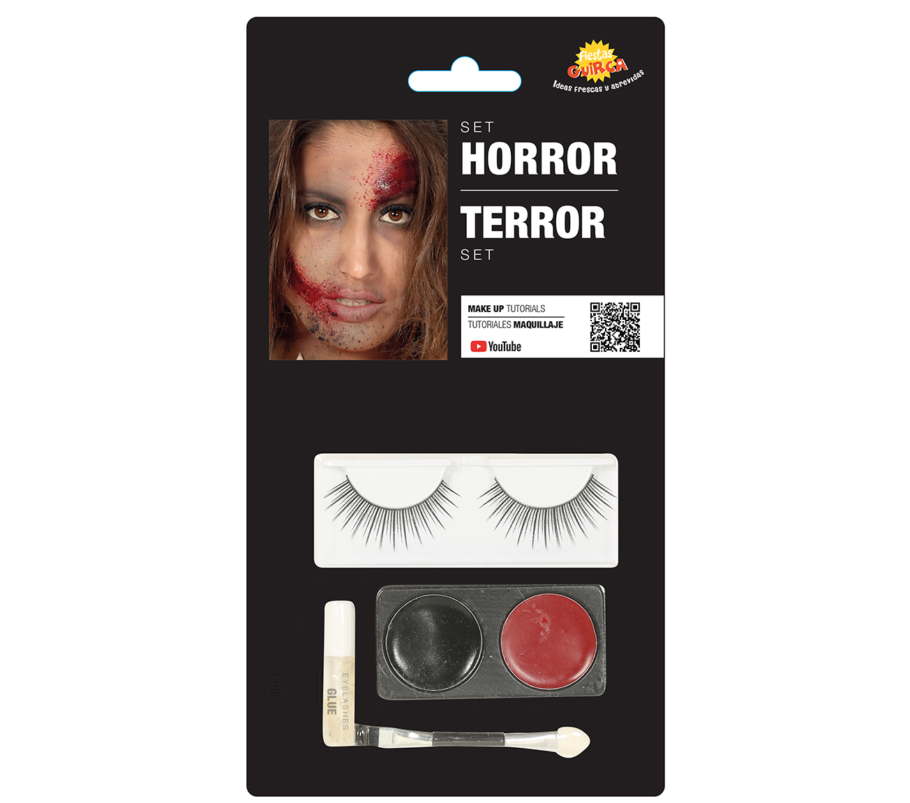 Levně Guirca Horror Make-up set černo/červený