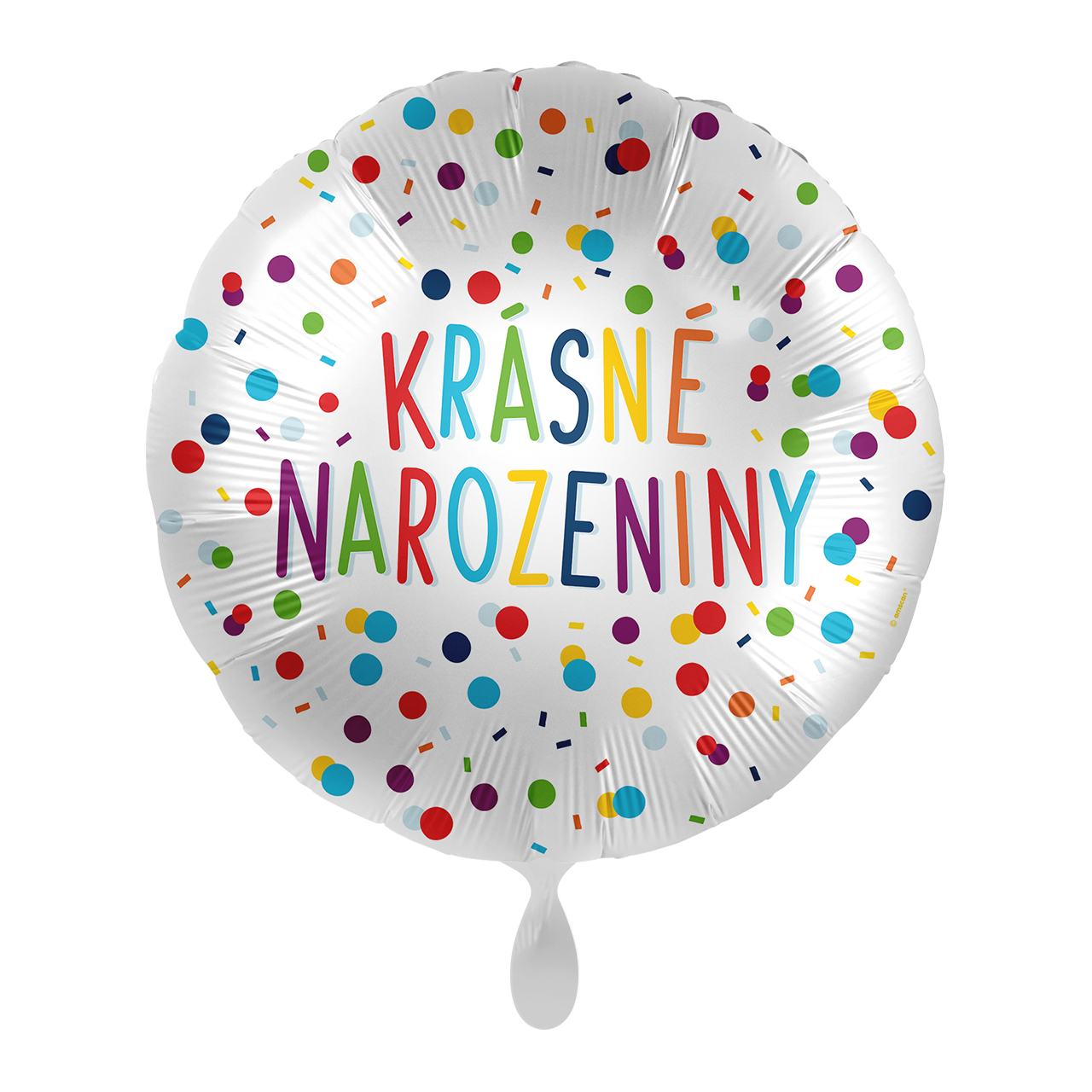 Levně Premioloon Fóliový balón Krásné narozeniny - konfety