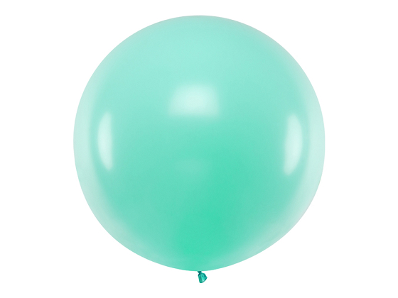 PartyDeco Kulatý latexový Jumbo balón 1m mentolový
