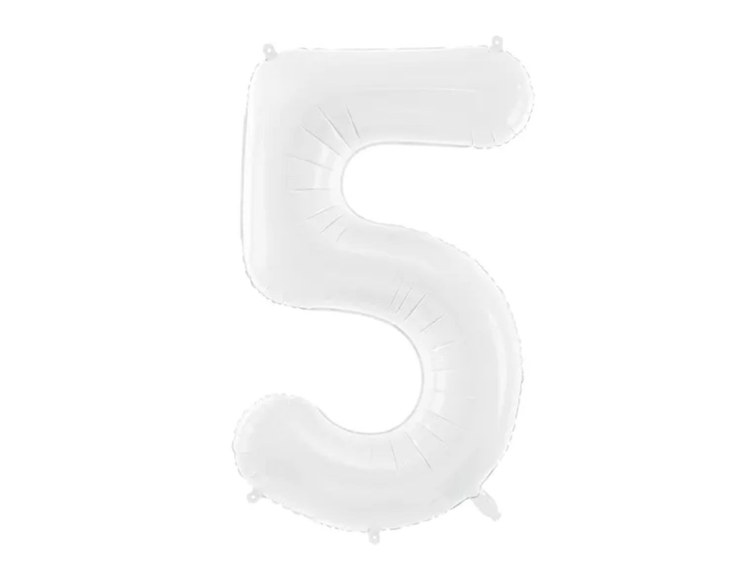 PartyDeco Balónek fóliový narozeninové číslo 5 bílý 86 cm