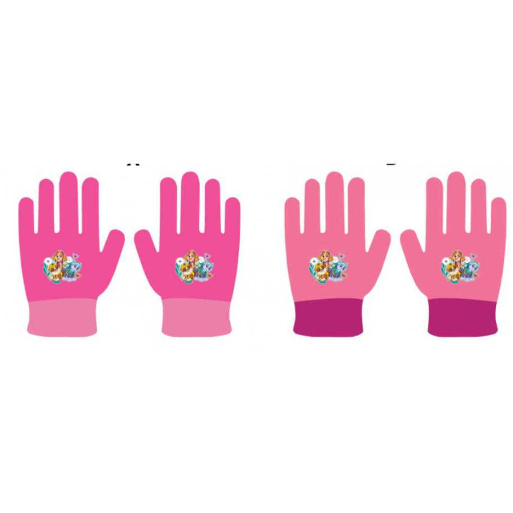 Dívčí zimní rukavice - Paw Patrol tmavě růžové