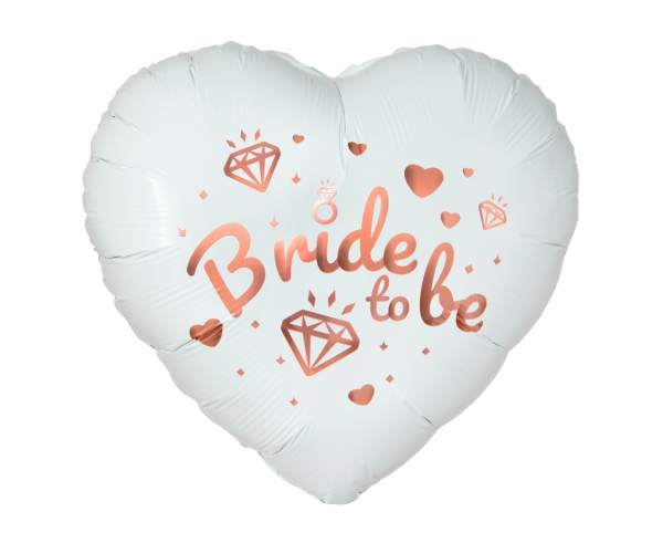 Levně Godan Fóliový balón srdce - Bride to be růžovozlatý 46 cm