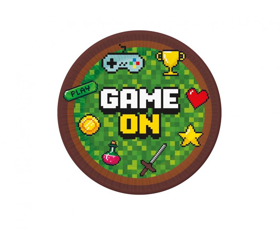 Levně Godan Talíře Minecraft - Game On 18 cm 6 ks