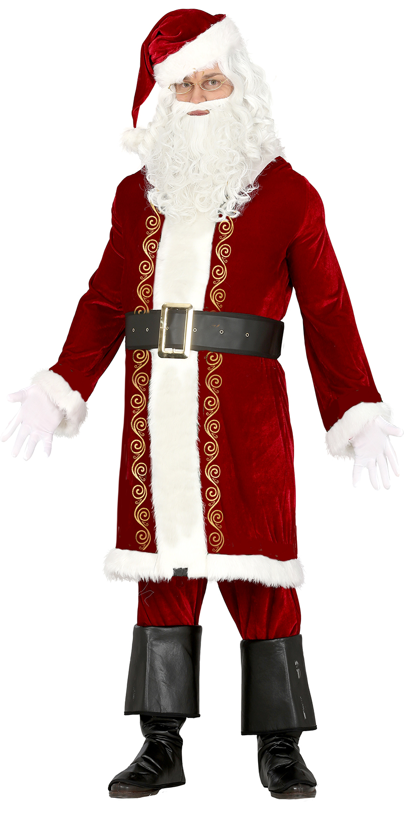 Guirca Pánský kostým - Santa Claus bordó Velikost - dospělý: S