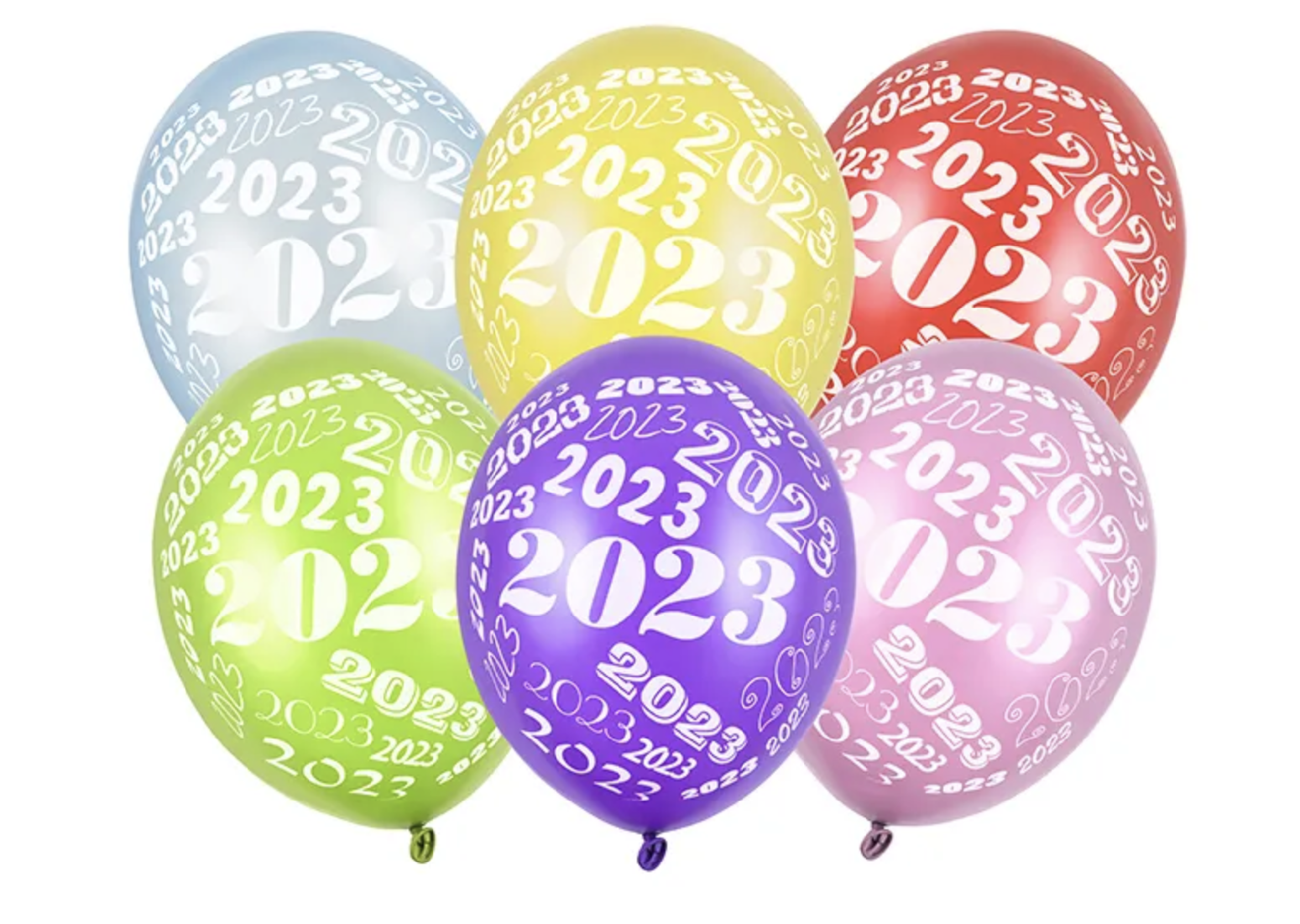PartyDeco Latexový silvestrovský balón - 2023