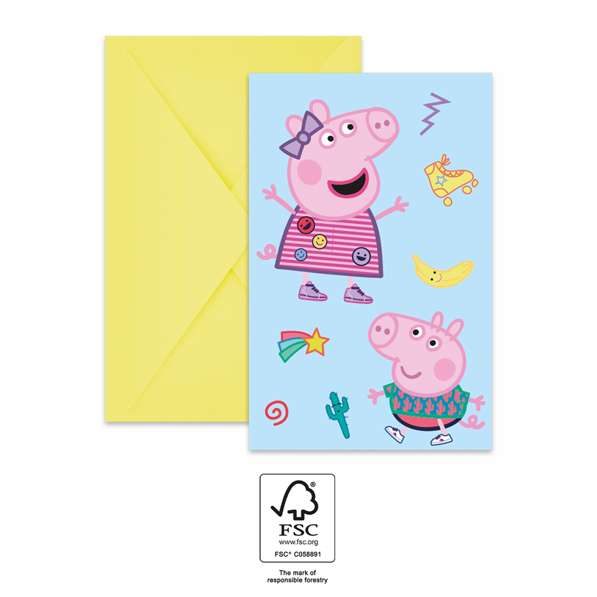 Levně Procos Pozvánky - Peppa Pig 6 ks