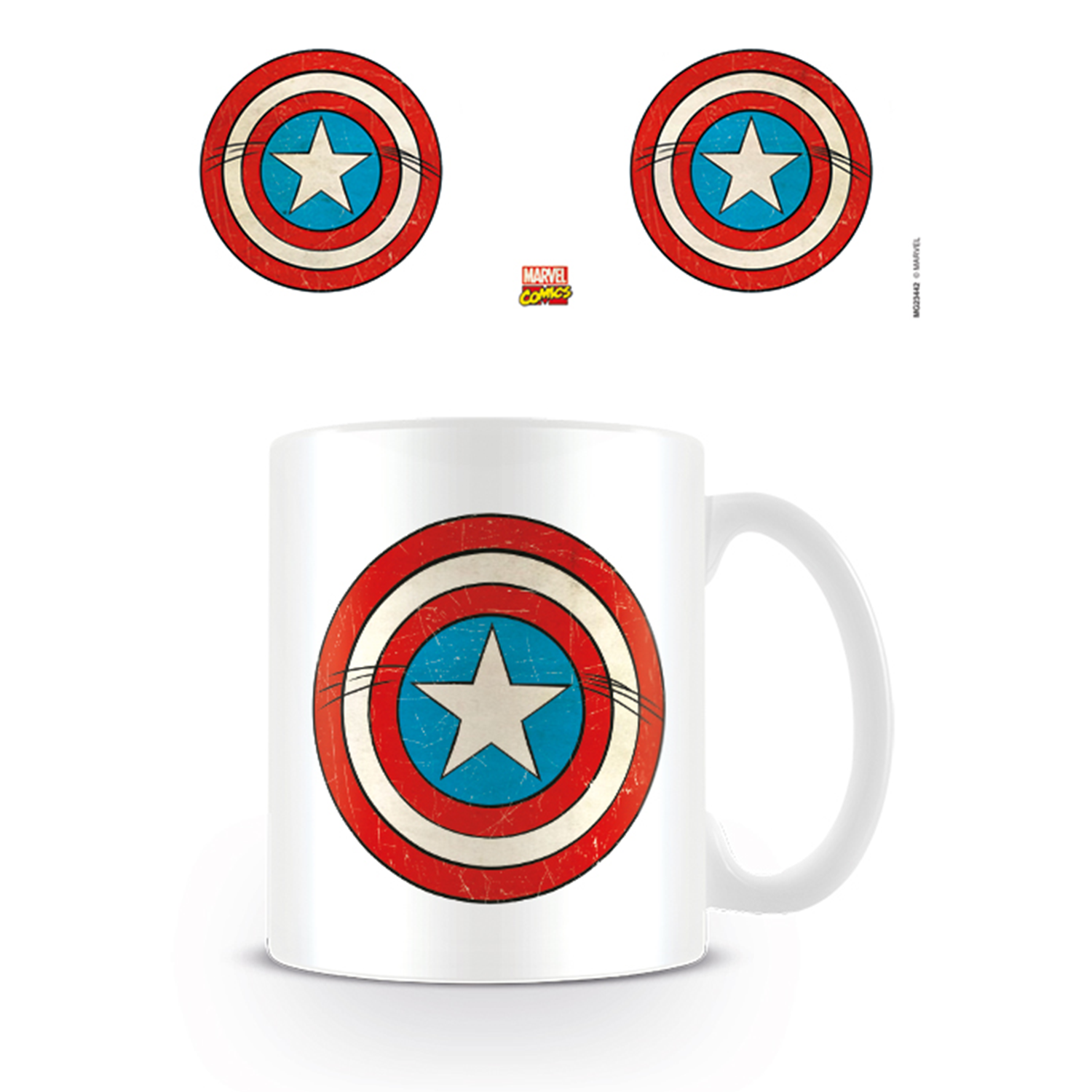 Levně Pyramid Hrnek Marvel - Štít Kapitán Amerika 320 ml