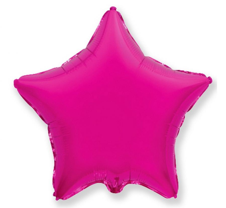Levně Flexmetal Fóliový balón hvězda tmavě růžová 46 cm