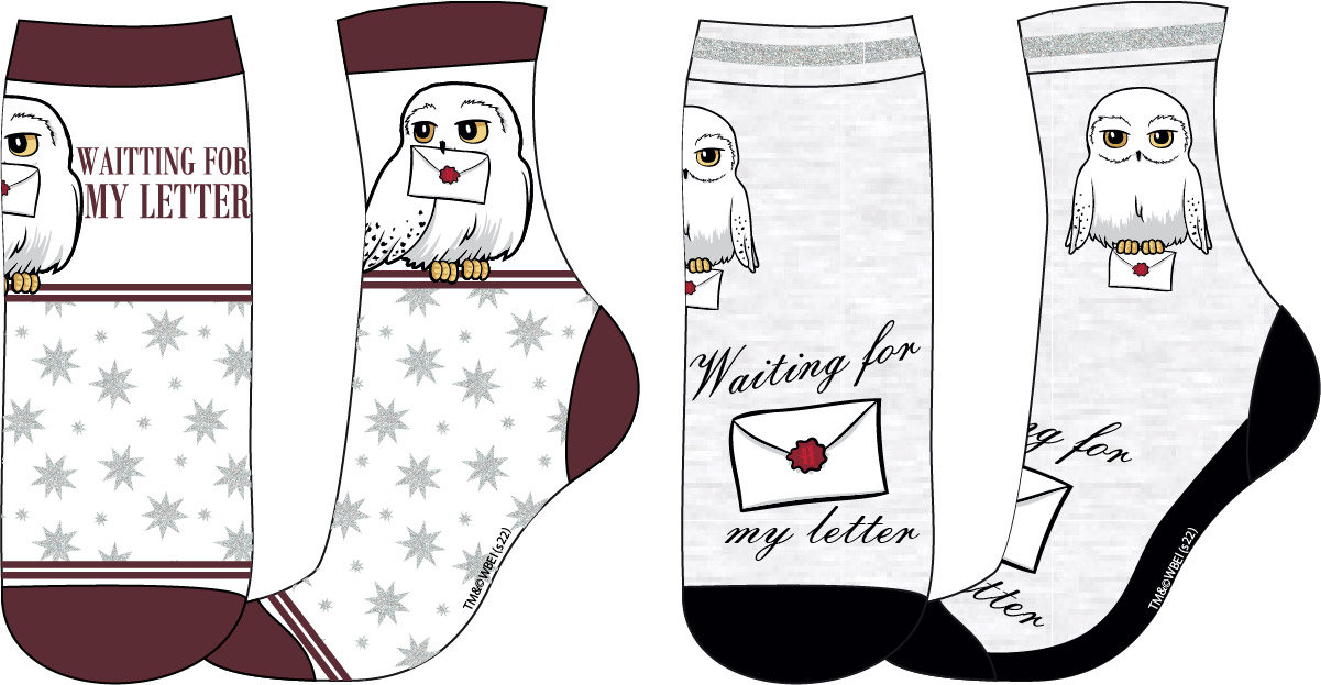 EPlus Dívčí ponožky - Harry Potter Hedwiga Velikost ponožek: 27-30
