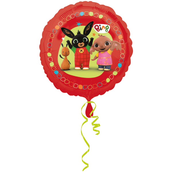 Levně Amscan Fóliový balón Bing - červený kruh 43 cm