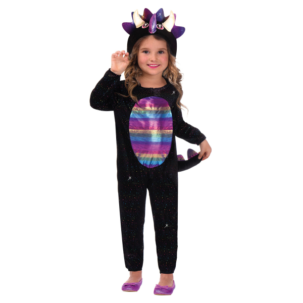 Levně Amscan Dívčí kostým - Dino černo-fialový