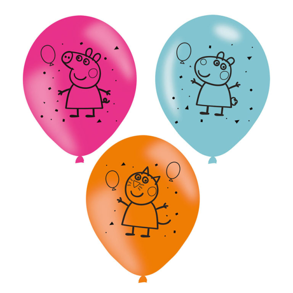 Levně Amscan Sada latexových balonů - Peppa pig 6 ks