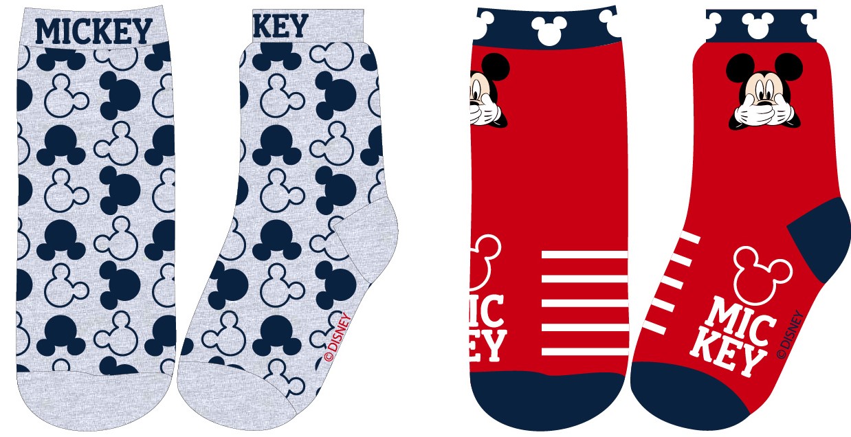 Levně Eplus Sada 2 párů dětských ponožek - Mickey Mouse Velikost ponožek: 23-26