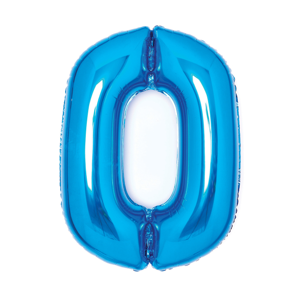 Levně Amscan Fóliový balón číslo - modrý 0, 66 cm