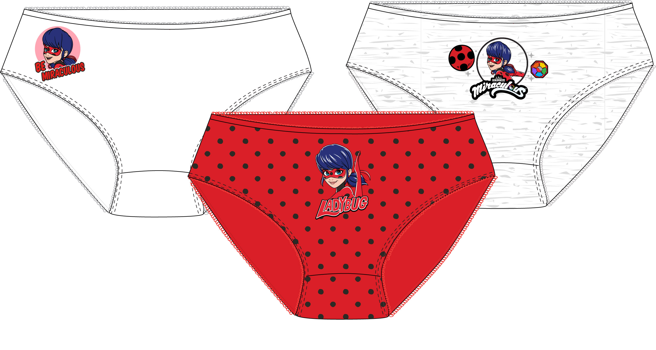 Eplus Dívčí spodní prádlo - Miraculous/Ladybug