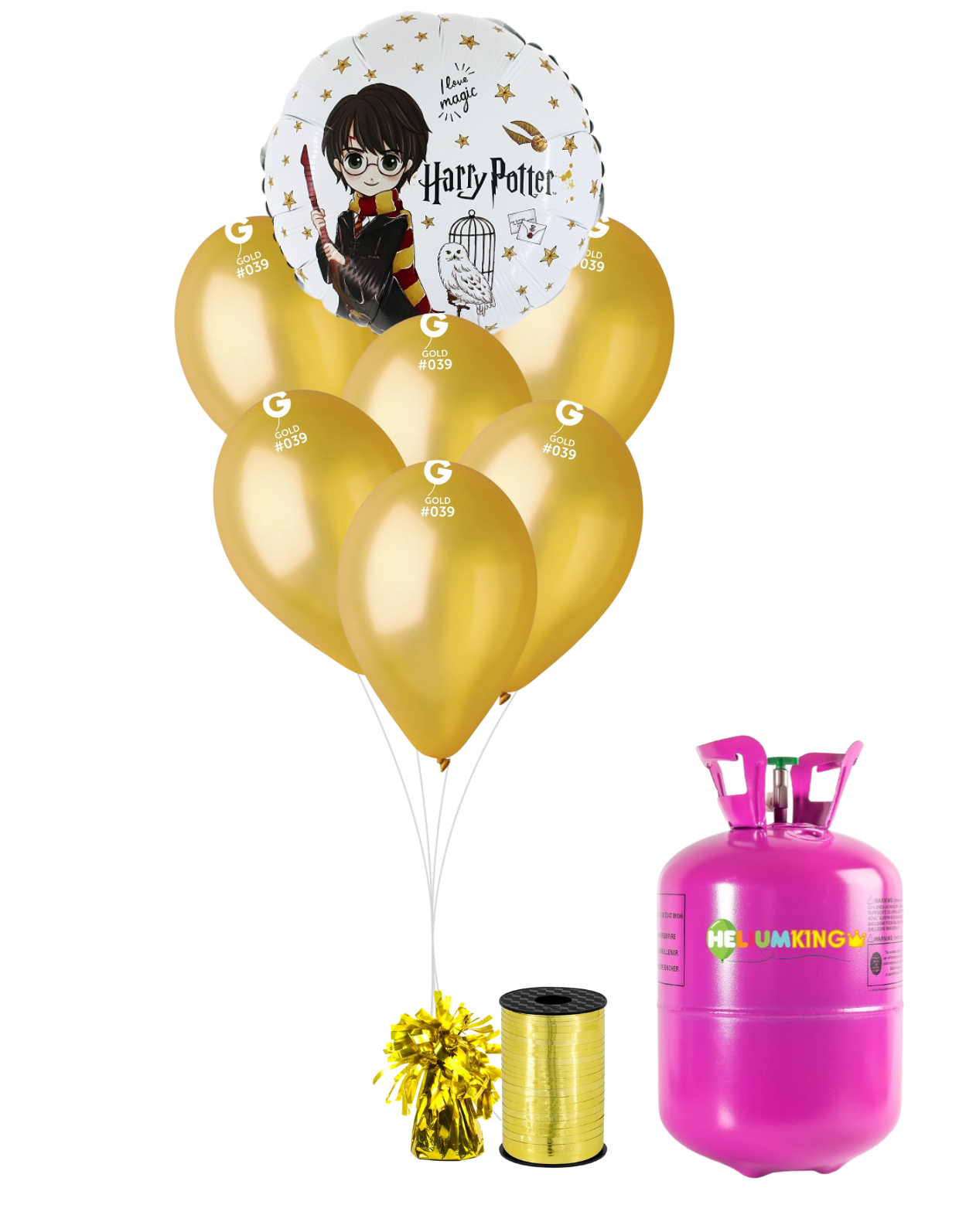Levně HeliumKing Helium párty set - Harry Potter zlatý