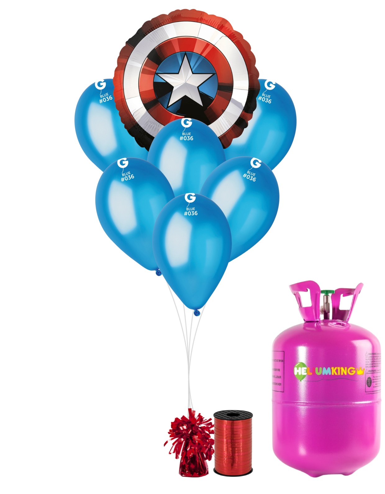 Levně HeliumKing Helium párty set - Kapitán Amerika