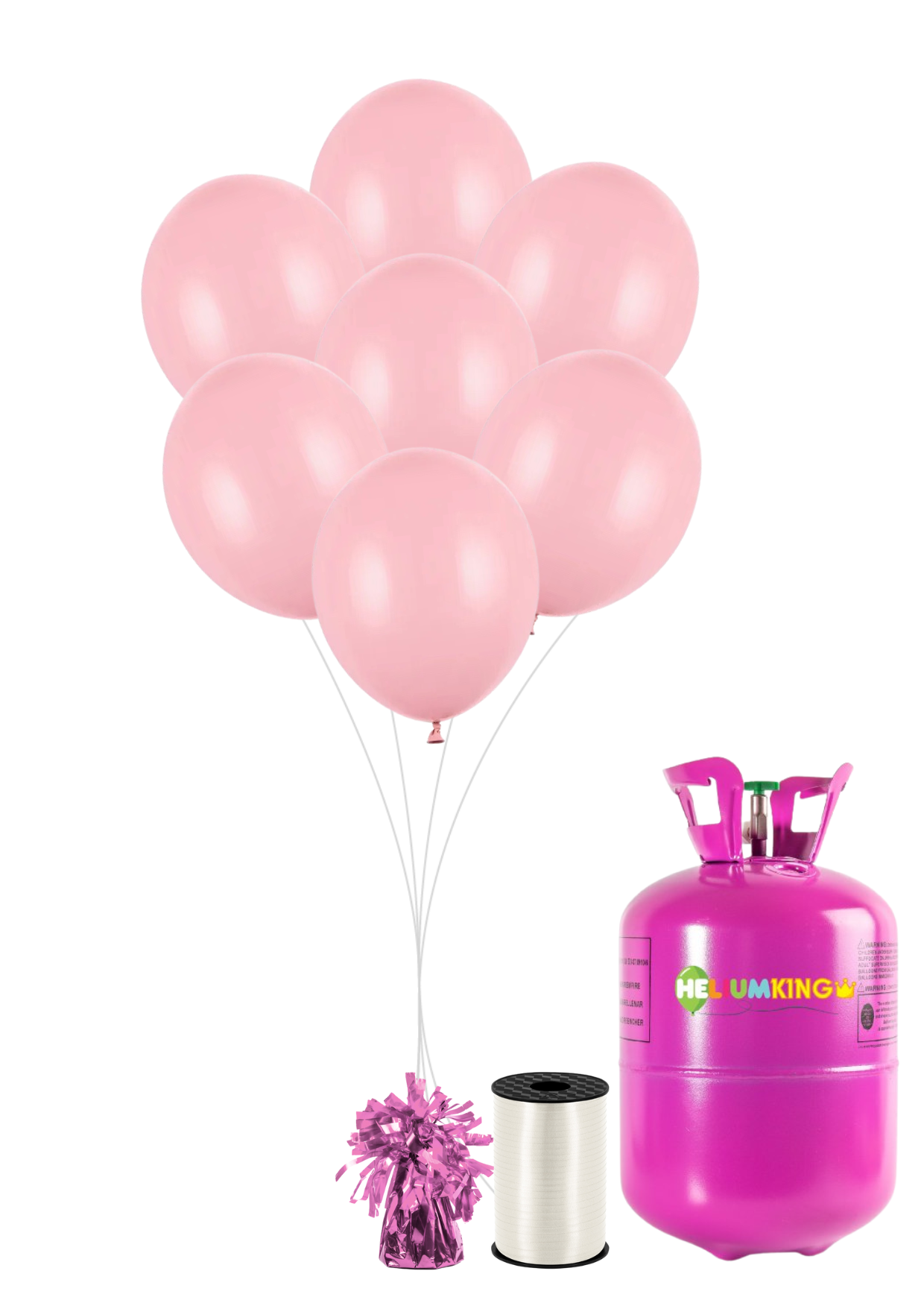 HeliumKing Helium párty set s růžovými balónky 50 ks