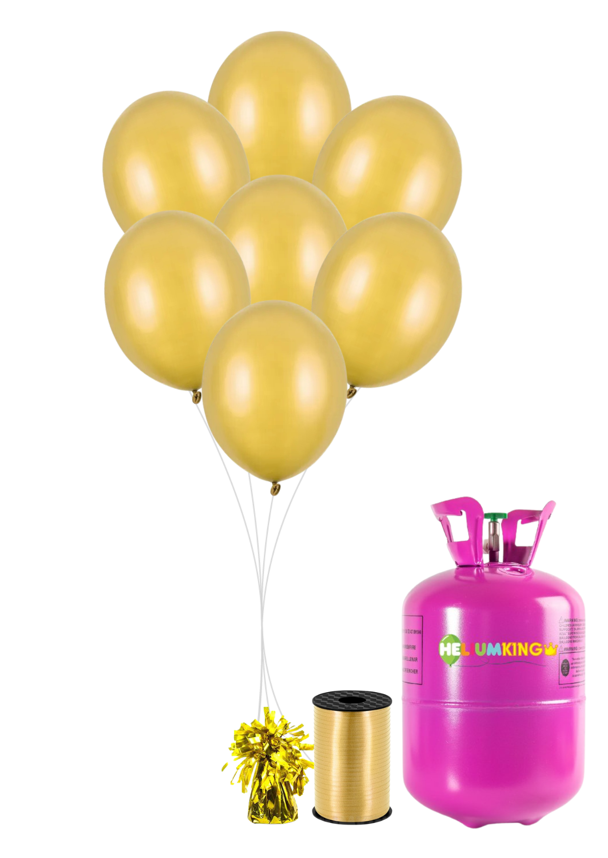 HeliumKing Helium párty set se zlatými balónky 20 ks