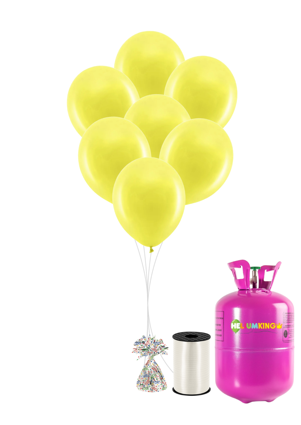 HeliumKing Helium párty set se žlutými balónky 30 ks