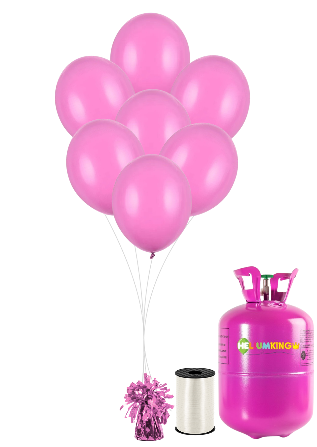 HeliumKing Helium párty set s balónky fuchsia 20 ks