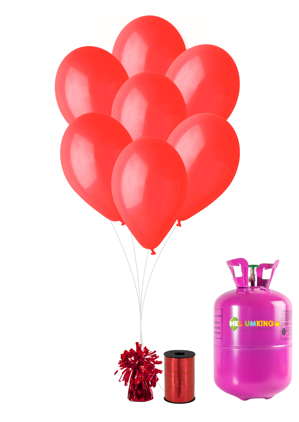 HeliumKing Helium párty set s červenými balónky 20 ks
