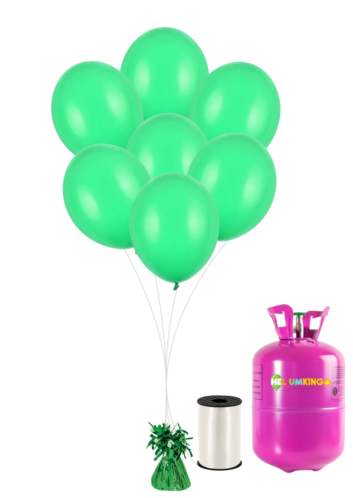 HeliumKing Helium párty set se zelenými balónky 20 ks