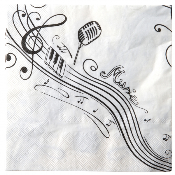 Levně Santex Ubrousky - Music, bílé