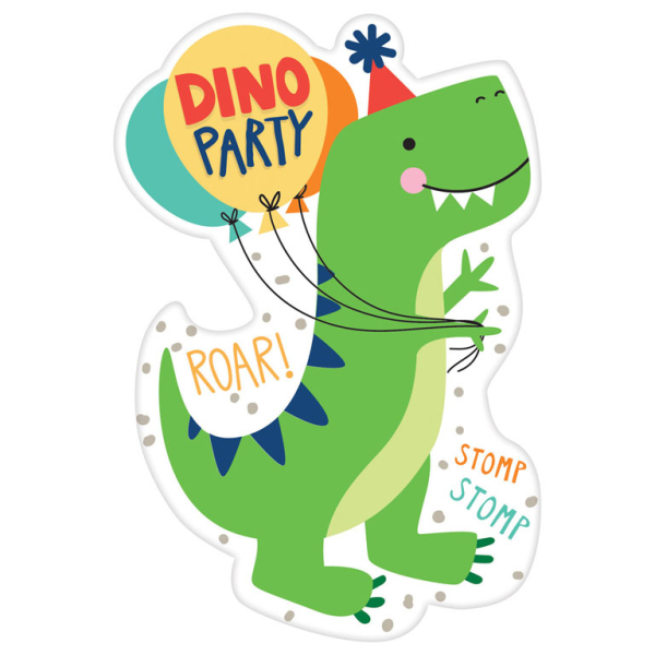 Levně Amscan Pozvánky - Dinosauři 8 ks