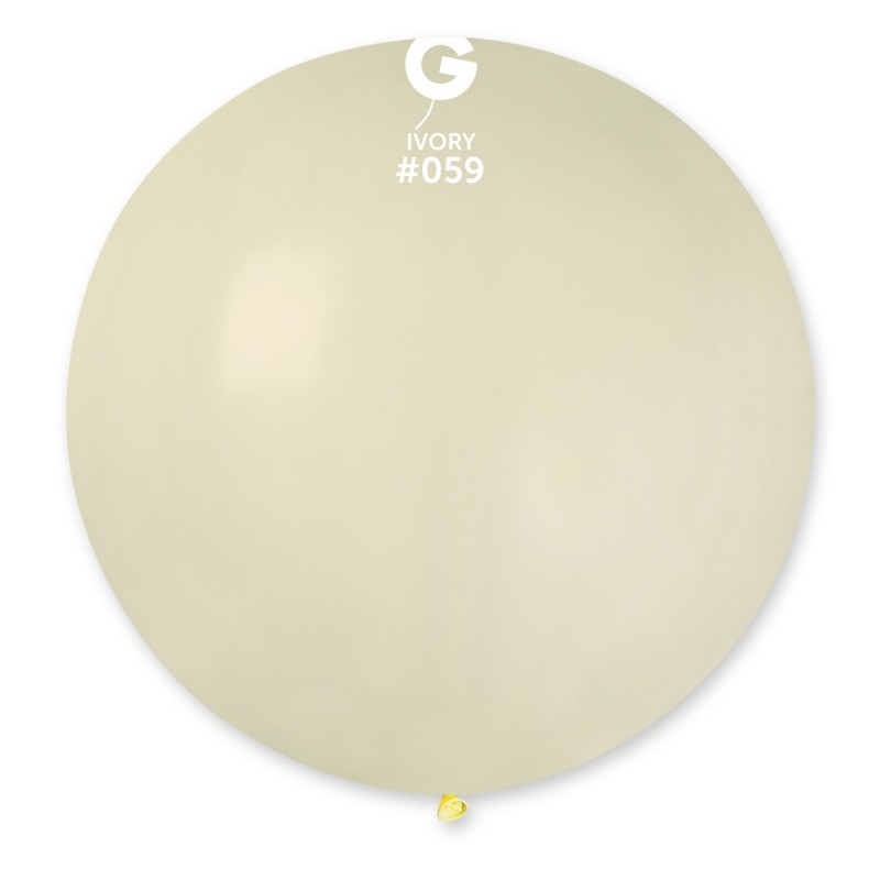Levně Gemar Kulatý pastelový balónek 80 cm slonová kost
