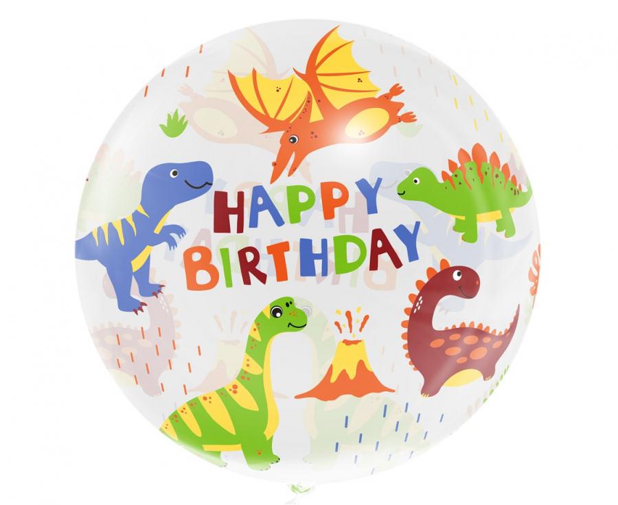 Levně Godan Průsvitný balón s dinosaury