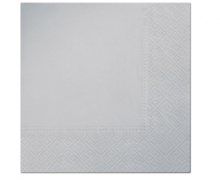 Levně PAW Papírové ubrousky - Stříbrné 33 x 33 cm