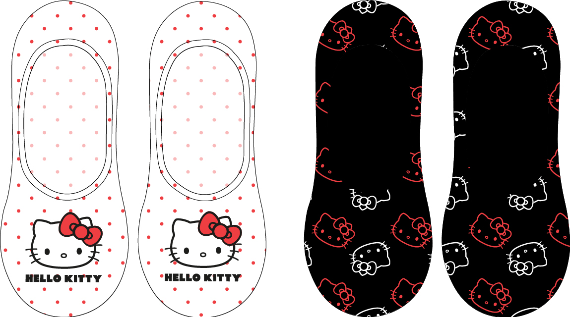 Levně Eplus Sada 2 párů dámských ponožek - Hello Kitty mix Obuv: 35/38