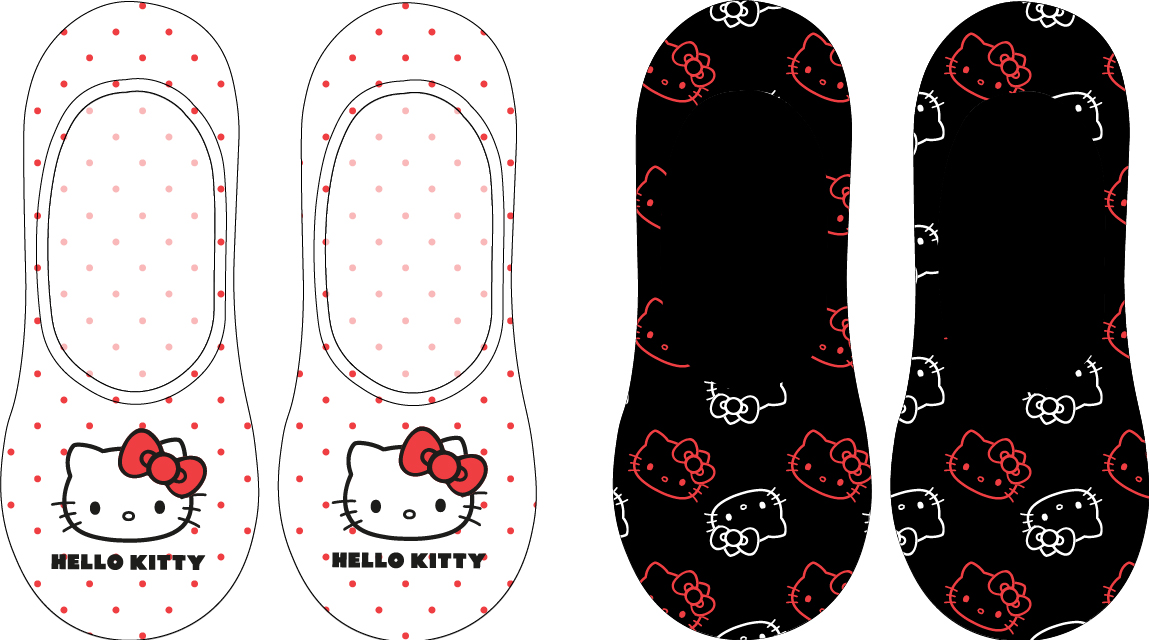 EPlus Sada 2 párů dámských ponožek - Hello Kitty mix Obuv: 39/42