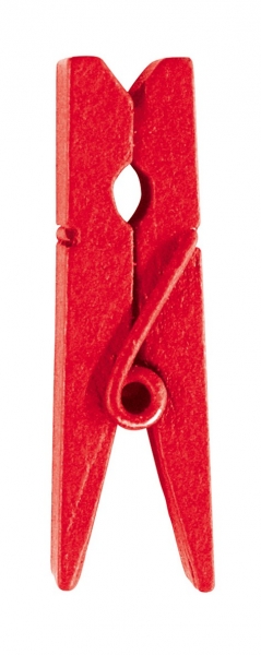 Levně Santex Dřevěné kolíčky - jednobarevné 24 ks Barva: Červená