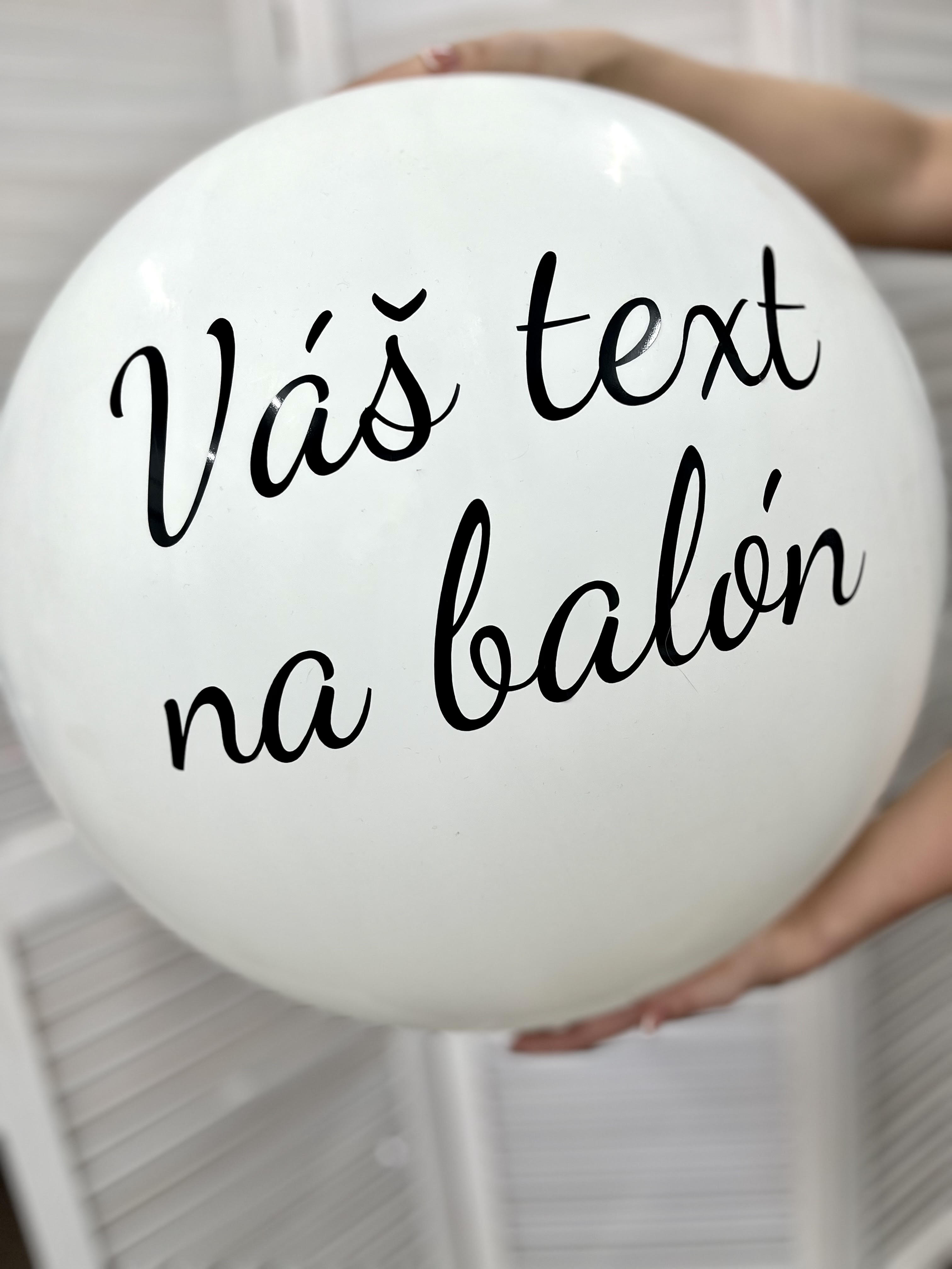 Levně Personal Balón s textem - Bílý 80 cm
